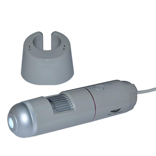 HD-Kopfhaartester, handgehaltener Haarfollikel-Erkennungsstift, 5-Segment-Digitalzoom, kabellose WLAN-Verbindung, kompatibel mit Android IOS-System,Grey