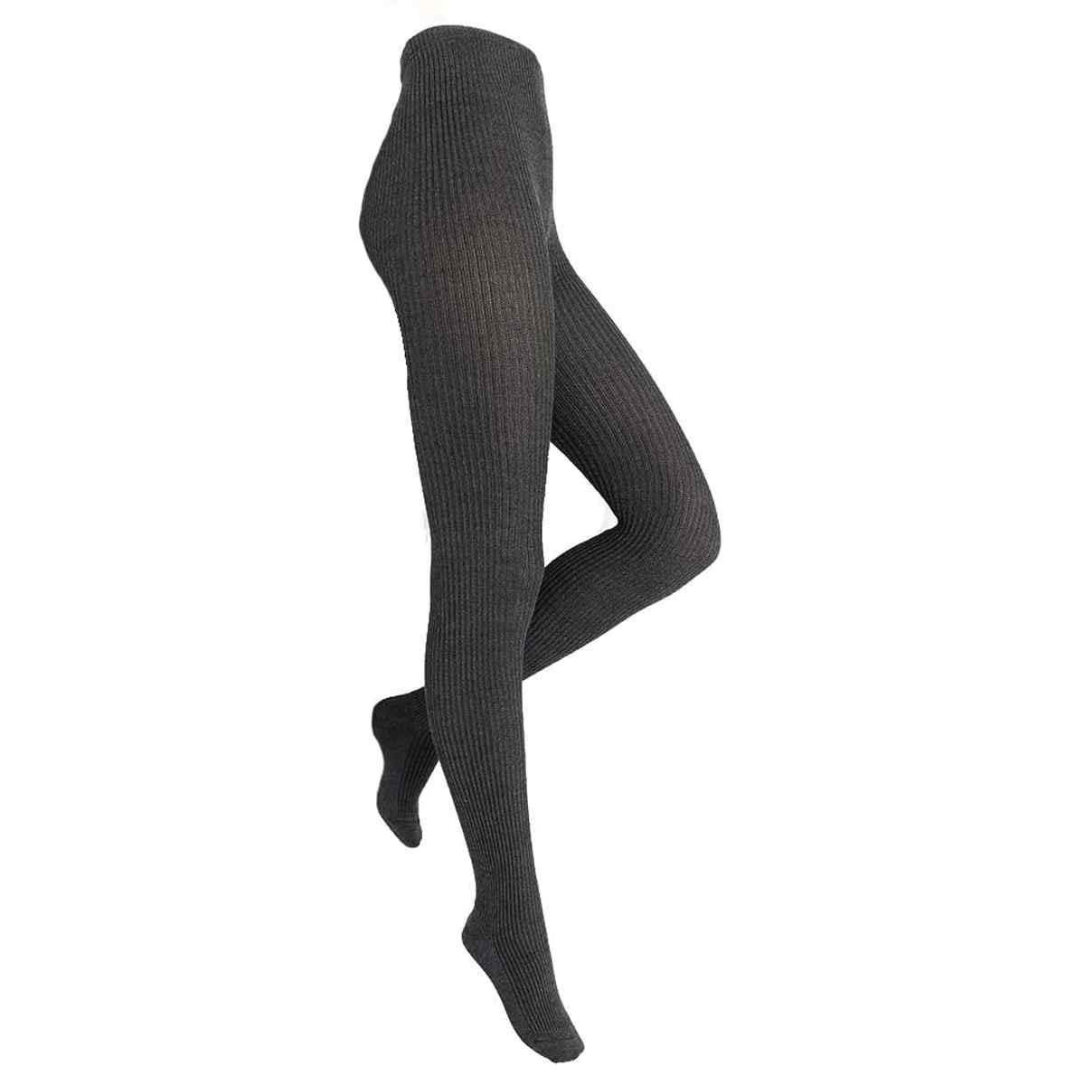 Shimasocks Kuschelig warme & sehr bequeme Damenstrumpfhose - Damen Strumpfhose in 2:1 Rippe, Größe:40/42, Farben 2021:anthrazit