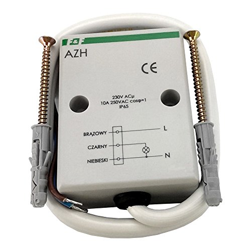 Dämmerungsschalter mit Internen Licht Sensor Dämmerungssensor Lichtsensor regulierbar Dämmerungssautomat AZH F&F 1016