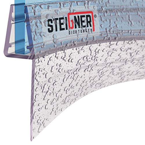 STEIGNER Duschdichtung, 110cm, Glasstärke 6/7/ 8 mm, Vorgebogene PVC Ersatzdichtung für Runddusche, UK05