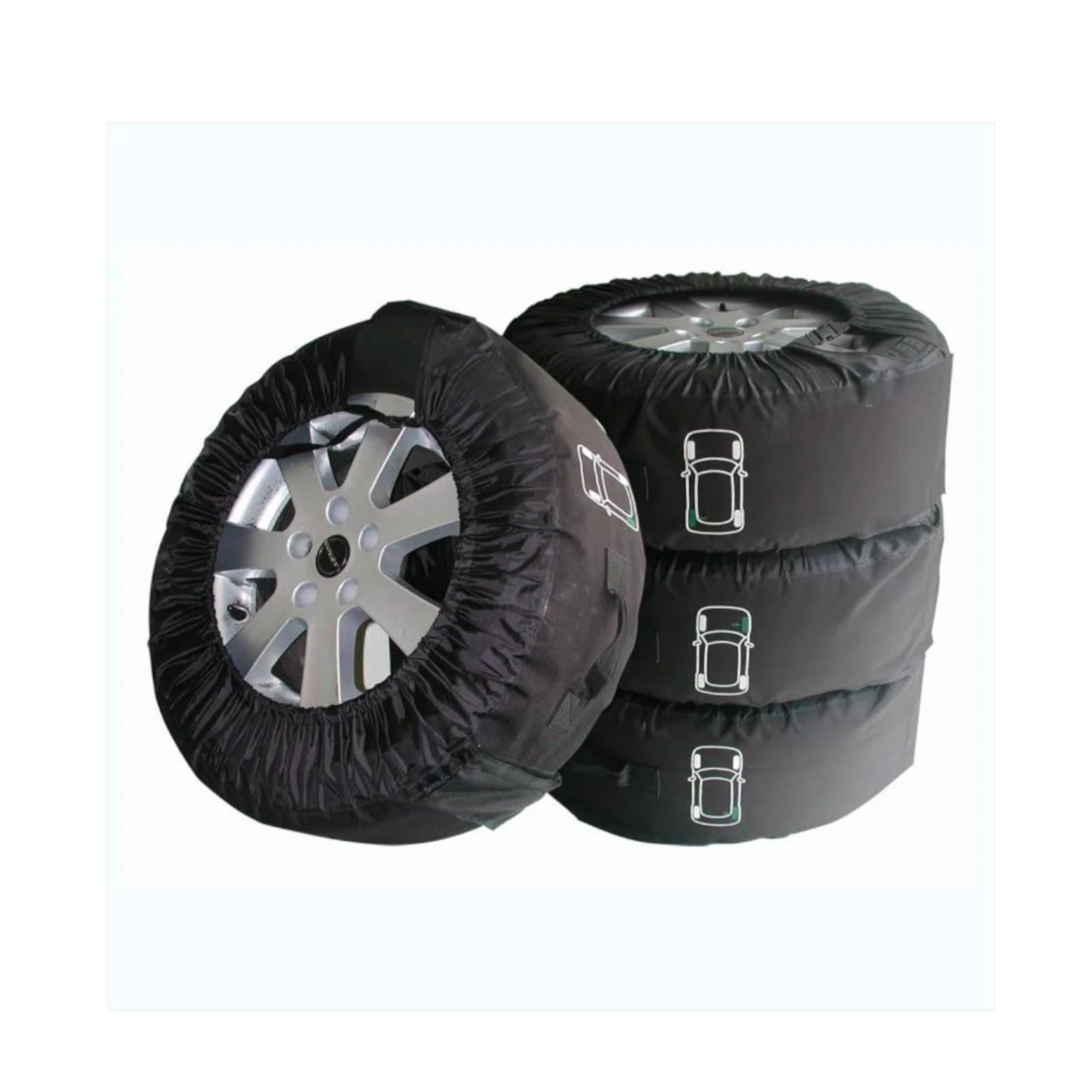 APT 4er Set Reifenhüllen Reifentaschen für Reifen bis 240mm Breite, bis 26 Zoll Reifensäcke mit Tragegriff