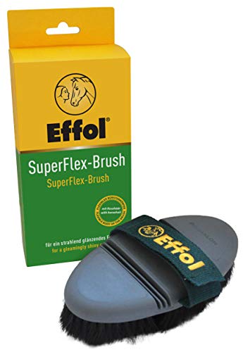 effol Super Flex Brush Kardätsche mit Roßhaar Größe/Farbe 190x85 / grau/schwarz