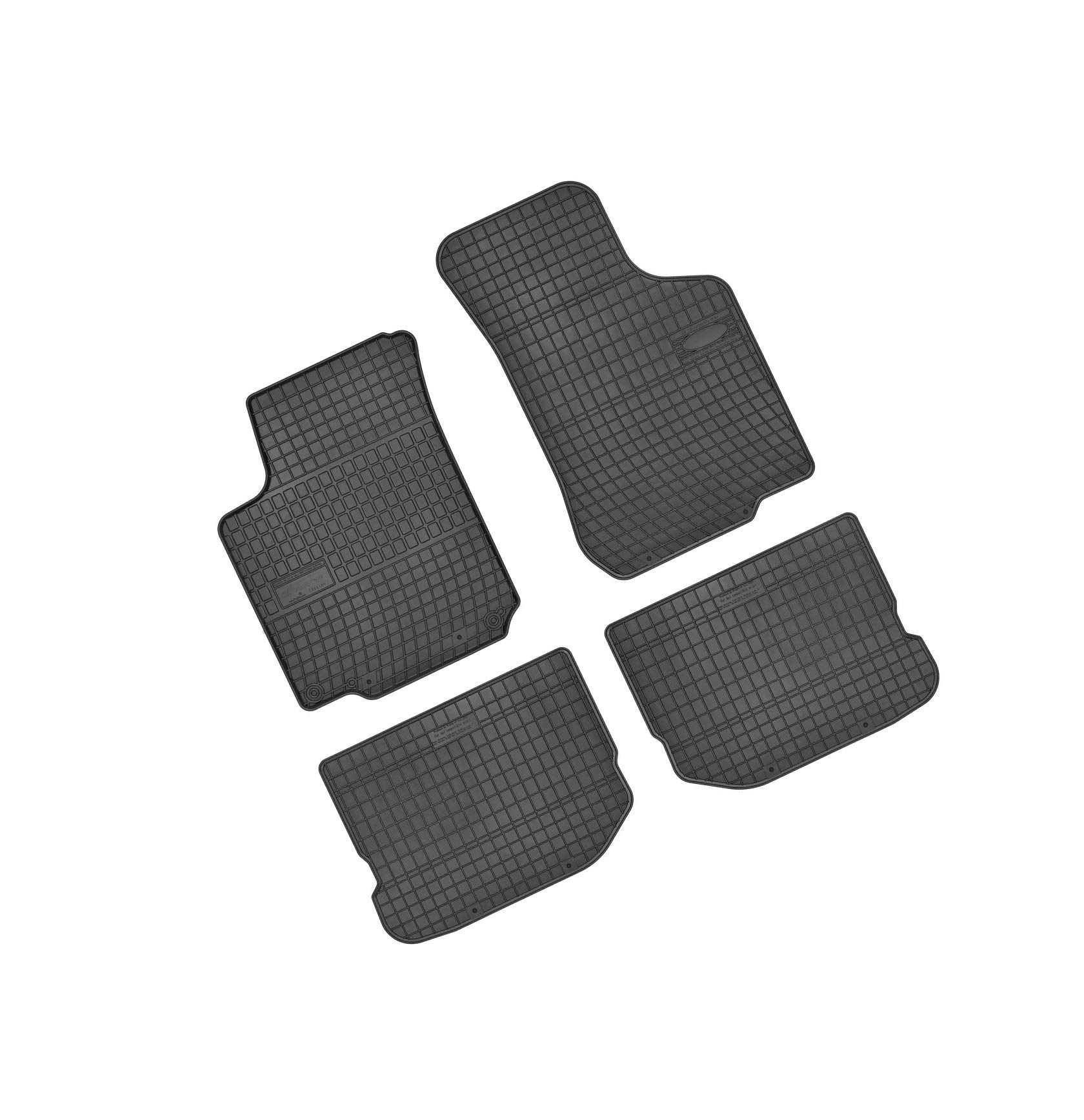 Bär-AfC SK03503 Gummimatten Auto Fußmatten Schwarz, Erhöhter Rand, Set 4-teilig, Passgenau für Modell Siehe Details