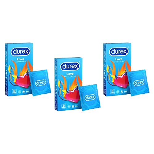 Durex Love Kondome, 3 Packungen mit je 6 Stück