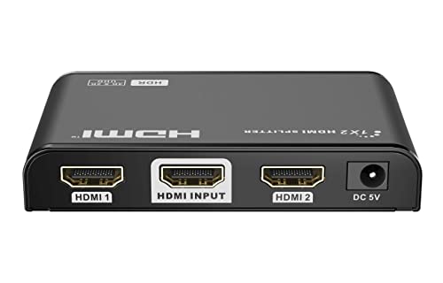 PremiumCord HDMI 2.0-Splitter 1-2 Anschlüsse, 4K x 2K/ 60Hz, Full HD, 3D, schwarz