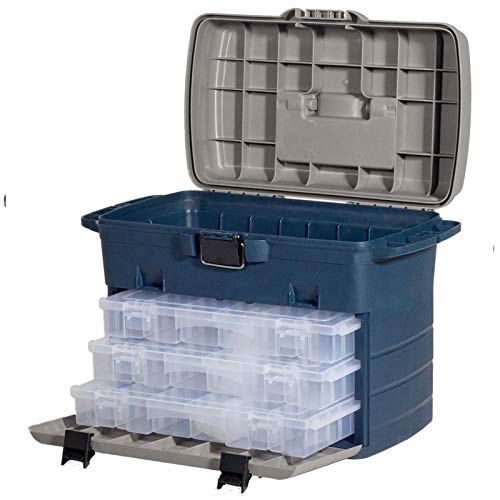 LEEDA Tackle Case Box System, blau/grau, Einheitsgröße