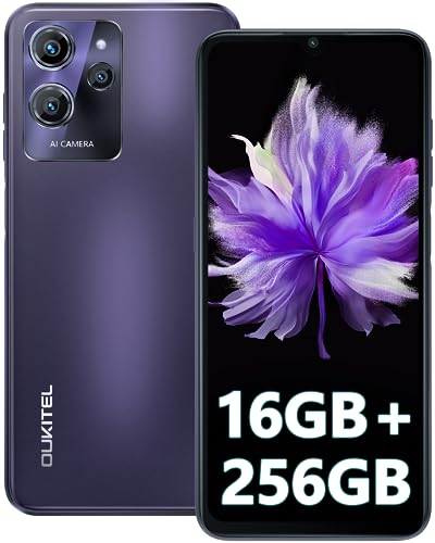 OUKITEL C32 Pro(2023) Smartphone Ohne Vertrag, 16GB(8+8)/256GB/1TB Handy mit 5150mAh, 6,52" HD+ Octa Core Android 12 Günstig Handy Ohne Vertrag,20MP Smartphone,4G Dual SIM Simlockfreie Handys, Violett