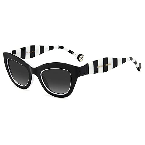 Carolina Herrera Unisex Her 0086/S Sonnenbrille, 80s/9o schwarz weiß, 51 cm