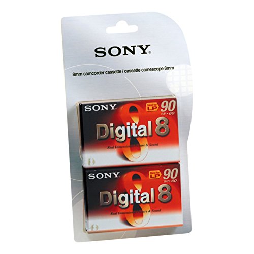 Sony Digital8 Videokassetten, 60 min, 2 Stück, in Sichtverpackung
