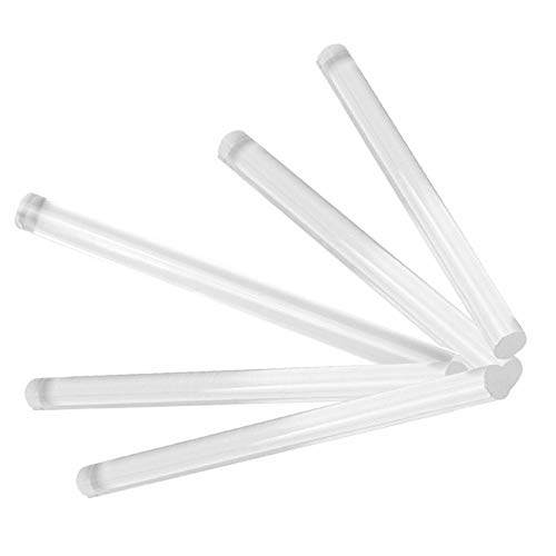 JKGHK Acrylstab Transparent Acryl Rundstab Solid Rod, rund, Länge 250 mm, Durchmesser 1 mm (5 Stück)