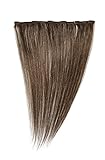 Love Hair Extensions Clip-In Haarverlängerung 100% Echthaar, Farbe 6 Dark Ash Brown