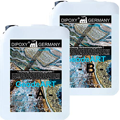 2,25kg Epoxidharz +Härter DIOPXY-2K-4000GeodeART 2K EP Profi Qualität Glasklar, geruchsarm Gießharz Epoxy Wave ART UV Stab. resin