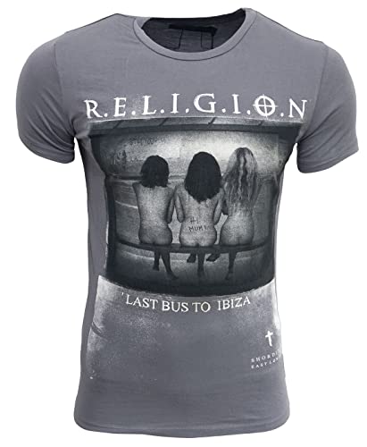 Religion Clothing Herren T-Shirt Last Bus (L, Shark)