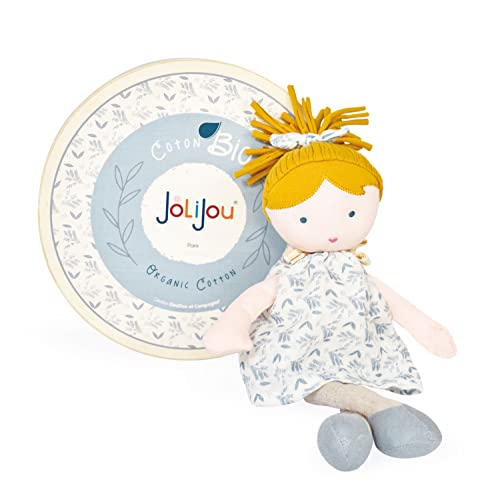 Jolijou - Les JOLIFLORES – Stoffpuppen aus Bio-Baumwolle – Flora – Rosa – JJ6027