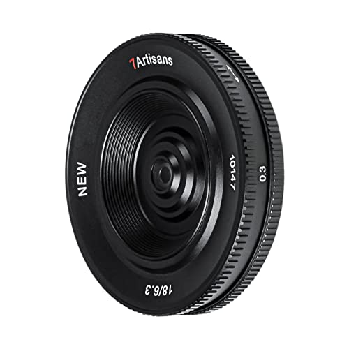 7artisan 18 mm F6.3 Ultradünnes APS-C Prime-Objektiv für Fujifilm Compact Mirrorless Kameras für Fuji X-A1 X-A10 X-A2 X-A3 A-at X-M1 XM2 X-T1 X-T10 X-T2 X-T20 X-Pro1 X-E1 X-E2 E-E2s