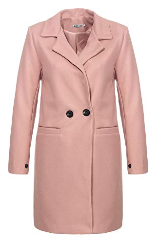 Malito Damen Kurzmantel | edle Jacke mit Knöpfen | schicke Übergangjacke | Jacke mit Taschen 19691 (rosa, XL)