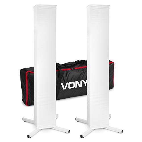 Vonyx DJP165 Universal-Lautsprecherständer - Auch für Lichteffekte, Produkte usw. geeignet - Inkl. weißer und schwarze Abdeckung - höhenverstellbar
