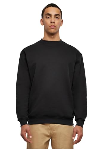 Urban Classics Herren Crewneck Sweatshirt Pullover, Schwarz (Black 00007), Medium