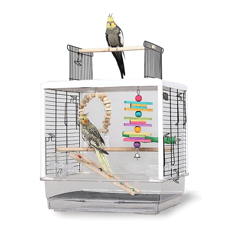 18,5-Zoll-Vogelkäfig aus Schmiedeeisen, tragbare Vogelkäfige, einfache Retro-Vogelträger, kreative Vogelzuchtbox für kleine Vögel