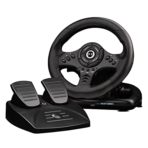 Numskull Next-Gen Multi Format Racing Wheel with Pedals - For Xbox Series X|S, PS4, Xbox One and PC - Realistic Steering Wheel Controller Accessory (Incompatible with PS5)