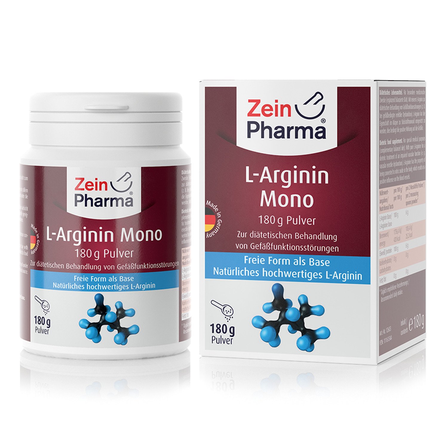 ZeinPharma L-Arginin Mono Pulver, 1er Pack (1 x 180 g)