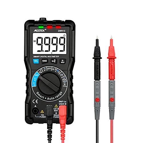 Digitalmultimeter - Hochpräzises Smart Digital Multimeter Multimeter Elektrischer Tester, Auto Range AC/DC Spannungsmesser, Widerstandsdiodentester(DM91S)