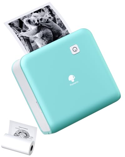 Phomemo M02Pro Minidrucker Thermodrucker Tragbarer Bluetooth Drucker Fotodrucker 300 DPI HD Druck für iOS- und Android-System, Geeignet für Studium, Fotodruck, Arbeit, Grün