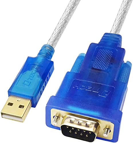 DTech USB auf RS232 DB9 Seriell Port Adapterkabel mit FTDI Chipsatz Unterstützt Windows 10 8 7 und Mac Linux (3m)