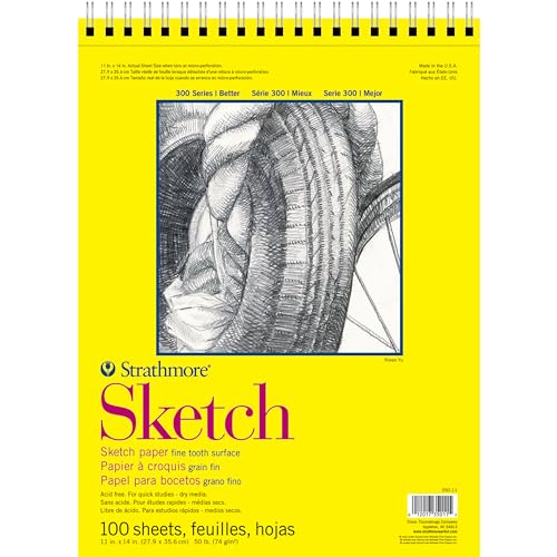 Strathmore Sketch Pad 300 Series Skizzenblock, Papier, Drahtgebunden, 11x14