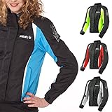 Motorradjacke -Unique- Motorrad Damen Wasserdicht Jacke mit Protektoren Sommer Winter Textil Frauen - schwarz-blau - 40