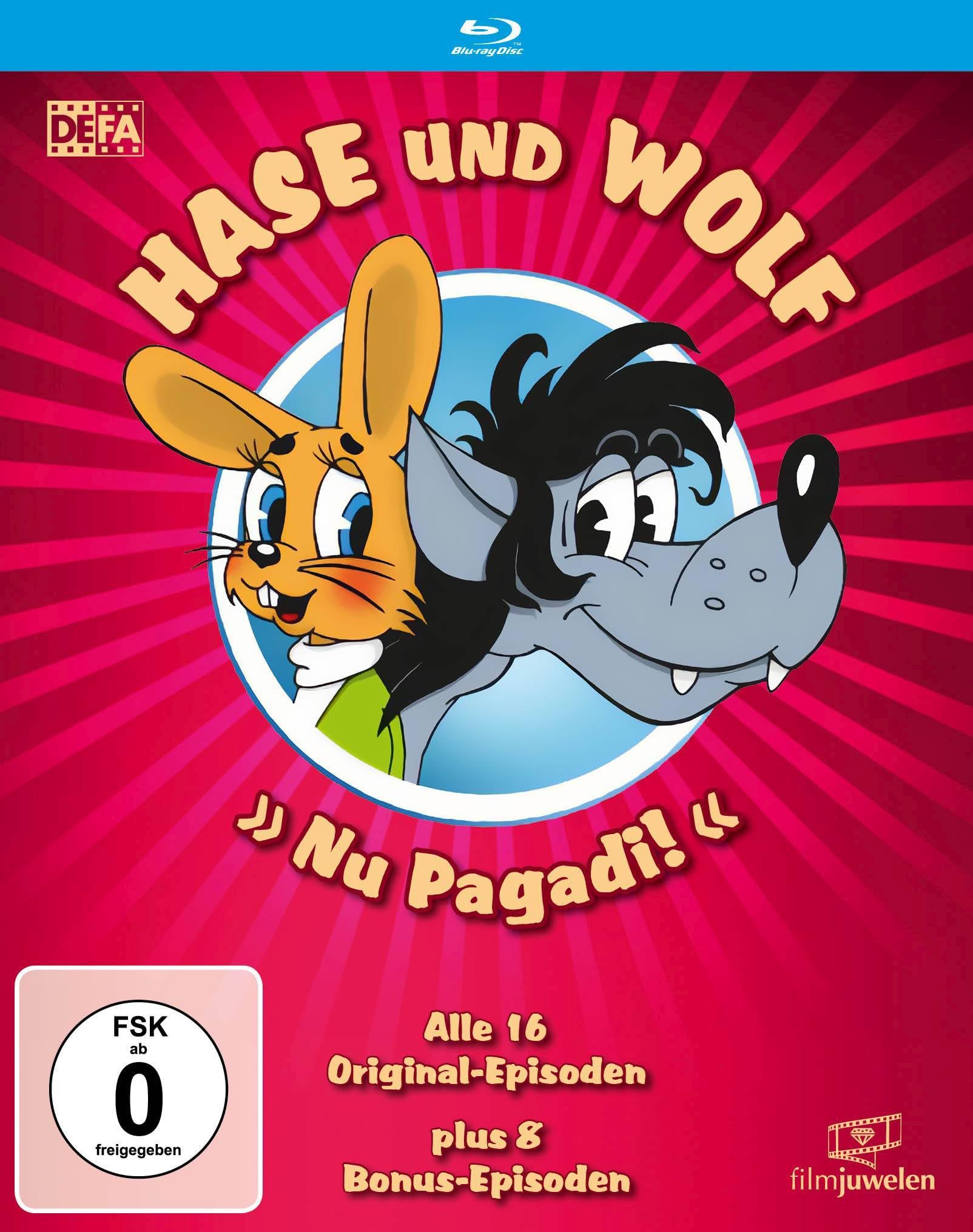 Hase und Wolf - Alle 16 Original-Episoden in HD - plus 8 Bonus-Episoden (Nu Pagadi! / Na warte!) (DEFA Filmjuwelen) (Blu-ray)
