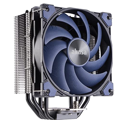 Akasa Alucia H4 | Premium CPU Cooler | TDP 185W | 120mm PWM Fan | 4 Copper Heatpipes | Includes Thermal Paste | For Intel LGA 20xx/1151/1155/1150/1200 and AMD AM4 Ryzen | AK-CC4017EP01