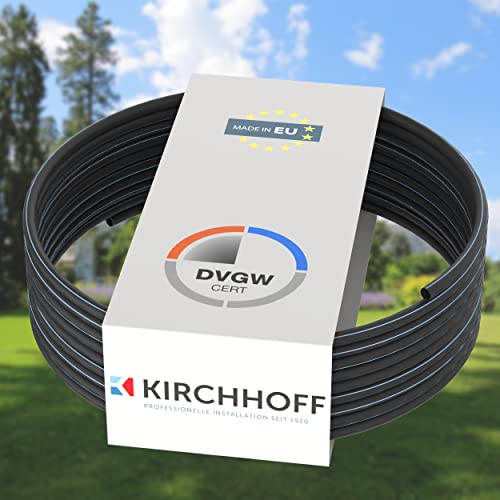 Unbekannt HDPE Rohr 32 mm | 25 m Länge | verschiedene Größen | DVGW geprüft | Trinkwasserqualität | Made in EU, schwarz