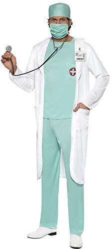 Fancy Me Herren-Kostüm für Klinik-Chirurgen-Uniform für Krankenhaus, TV, Drama