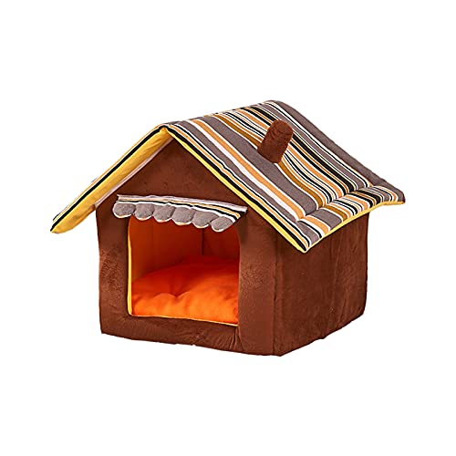 Yumech Haustier Bett Haus Winter Warm Hund Katze Zelt Cave Schlafsack Abnehmbare Waschbar Haustier Schlafen Haus für Kleine Hunde Katzen Welpen Kätzchen Indoor 40X35cm