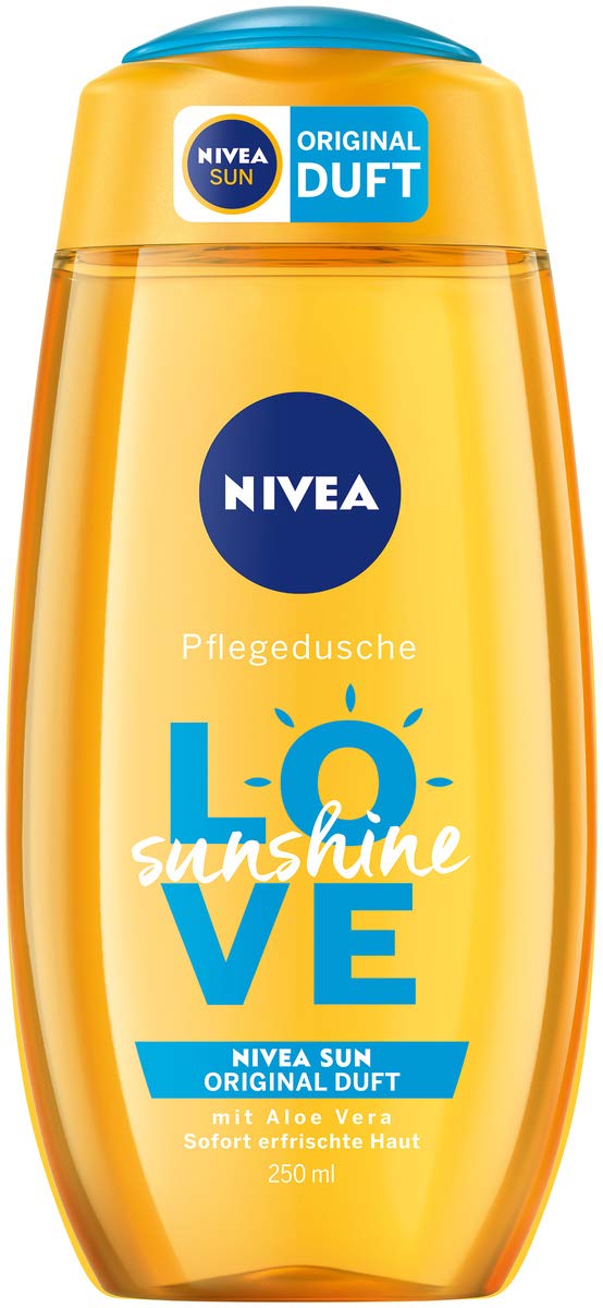 NIVEA Welcome Sunshine Pflegedusche mit Aloe Vera im 6er Pack (6 x 250 ml), mildes Duschgel mit dem einzigartigen NIVEA Sun Sonnencreme Duft, sommerlich frische Dusche pflegt die Haut