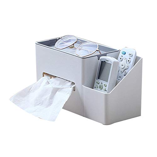 ZXGQF Tissue Box Kosmetiktücher-Box Kunststoff Papier Handtuchhalter Für Zuhause BüroAuto Dekoration Hotelzimmer Tissue Box Halter, Hellgrau