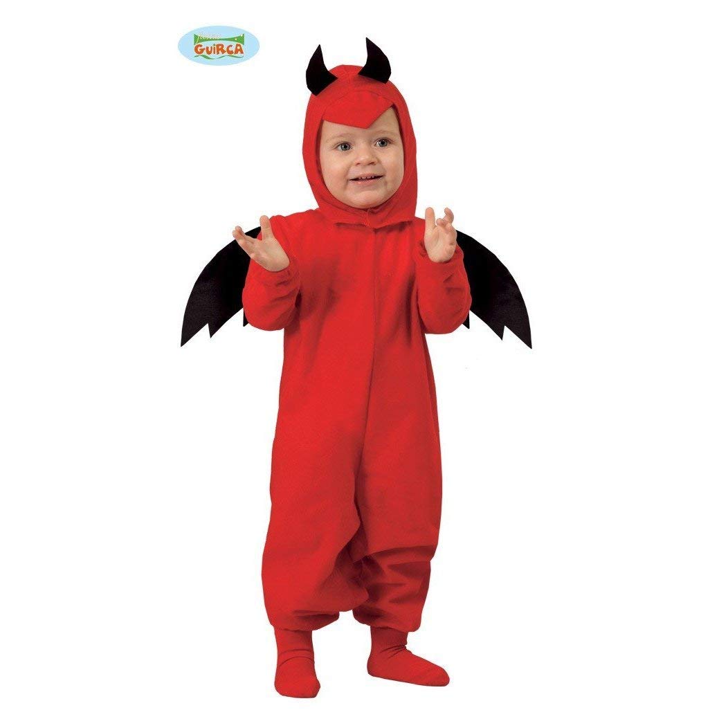 Kostüm Teufel Eik Gr 80-92 Kinderfasching Overall Haube rot Halloween Teufelchen (80/86)