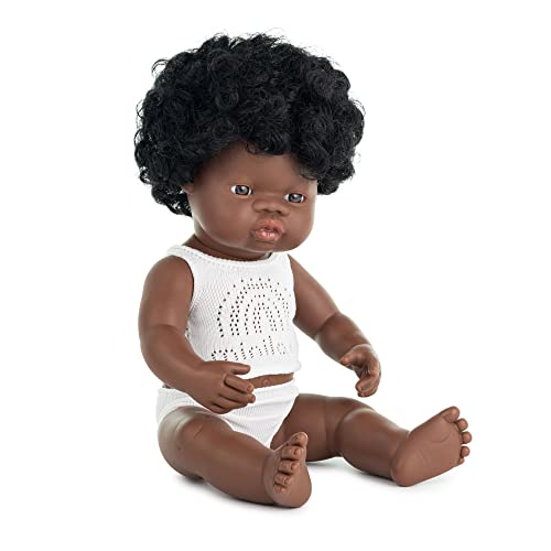 Miniland 31154 - Baby (afrikanisches Mädchen) 40 cm