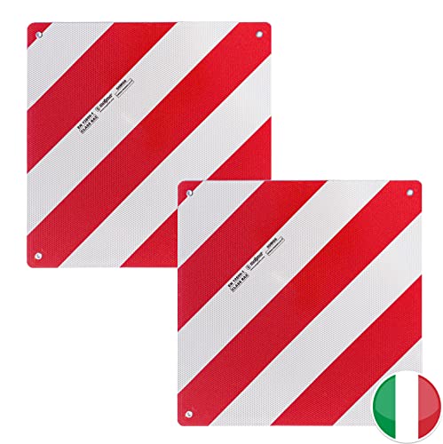 MAGMA 2 Schilder V20 Italienisch zugelassen, Platte Italien, Fahrradträger und Ausgangsladung, Italienisches Panel aus ABS-Kunststoff, flexibel, kratzfest, schützt Fahrrad oder Ladung nicht zerkratzt