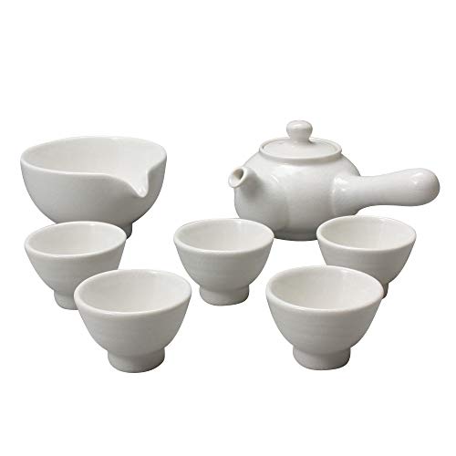 Teekanne im koreanischen Stil, reines weißes Porzellan, komplettes Service Geschenkset Keramik Keramik Keramik Keramik 350 ml Seitengriff Teekanne 5 Tassen Teekanne Krug Schüssel für Heißwasser