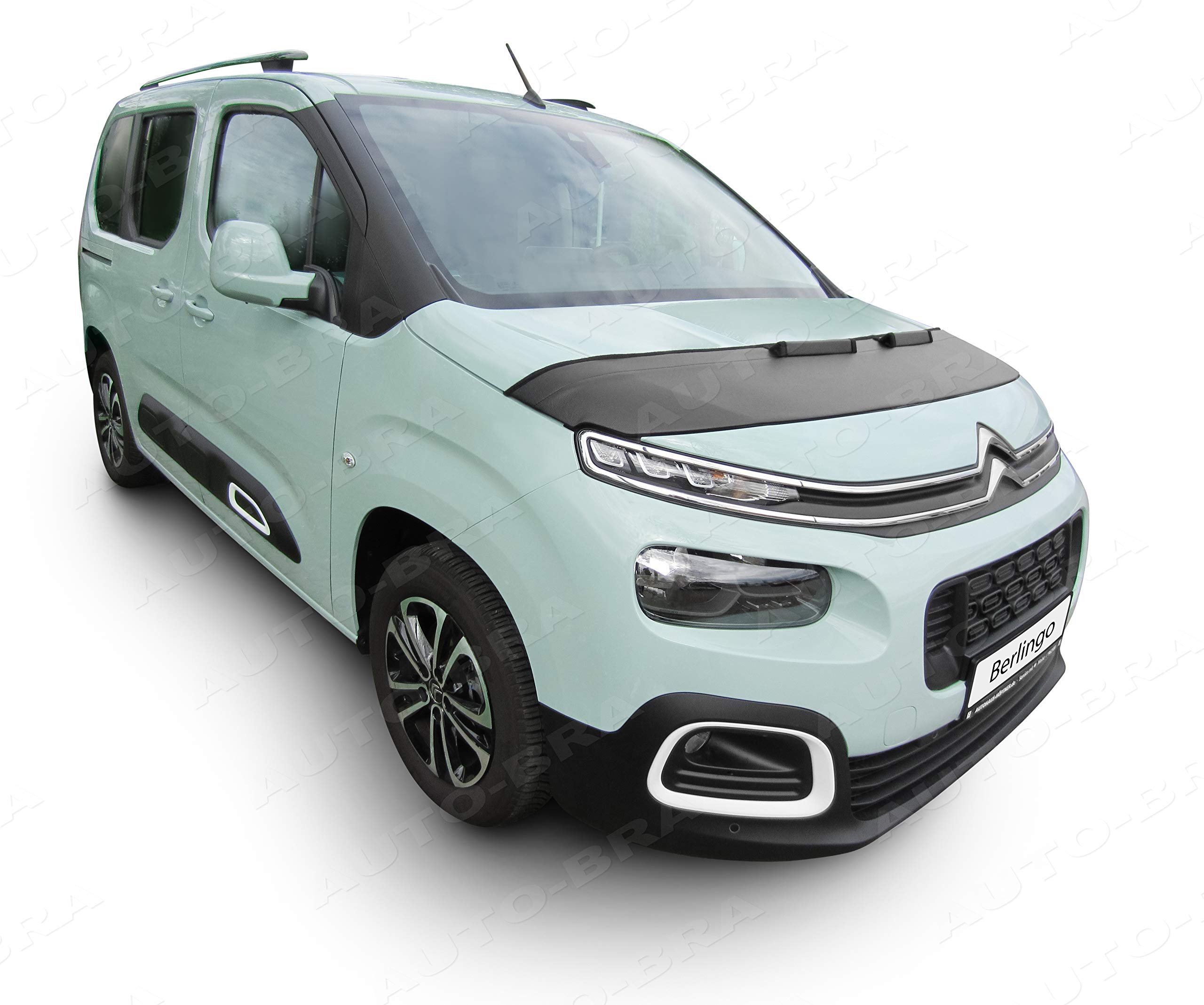 AB3-00507 Auto Bra kompatibel mit CITROEN BERLINGO III/PEUGEOT PARTNER RIFTER/OPEL COMBO E/TOYOTA PROACE CITY BJ. ab 2018 Haubenbra Steinschlagschutz Tuning Bonnet Bra