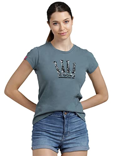 Crown Sequin Shirt (Farbe: Dove Blue; Größe: S)