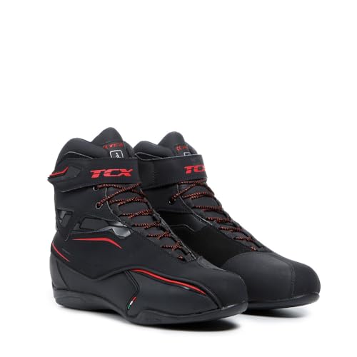 TCX Herren Zeta Wp Motorcycle Boot, Black Red, 42 EU