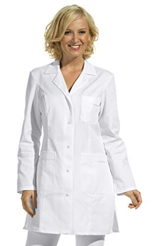 Damen Hosenkasack 1/1 Arm -weiß- mit 3 Taschen, waschbar bis 60°C (42)