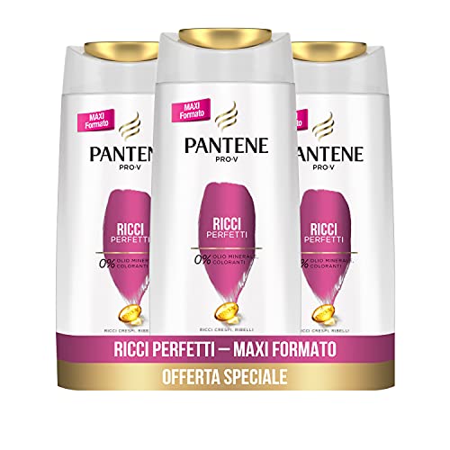 Pantene Pro-V Shampoo Ricci Perfetti, per Ricci Luminosi e Corposi, Maxi Format da 3 x 675 ml