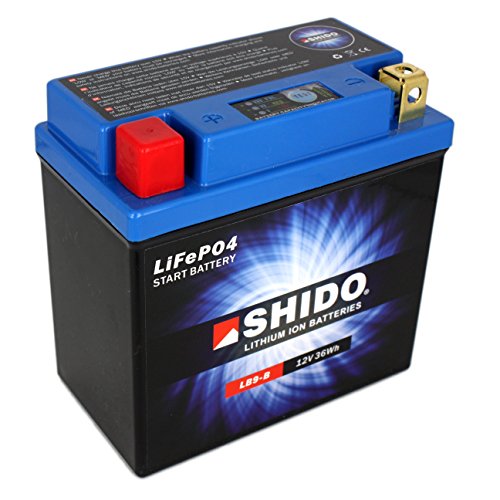 Batterie Shido Lithium LB9-B / YB9-B Quattro, 12V/9AH (Maße: 134x75x134) für Piaggio / Vespa S50 2-Takt Baujahr 2007