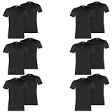 PUMA 12 er Pack Basic Crew T-Shirt Men Herren Unterhemd Rundhals, Farbe:200 - Black, Bekleidungsgröße:S