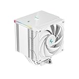 Deepcool AK500 DIGITAL WH Series Features an Offset Design That Reduces Interference with Memory While Equipped with a Large Heat Sink. Digital Panel Allows Monitoring of CPU Temperature and Usage