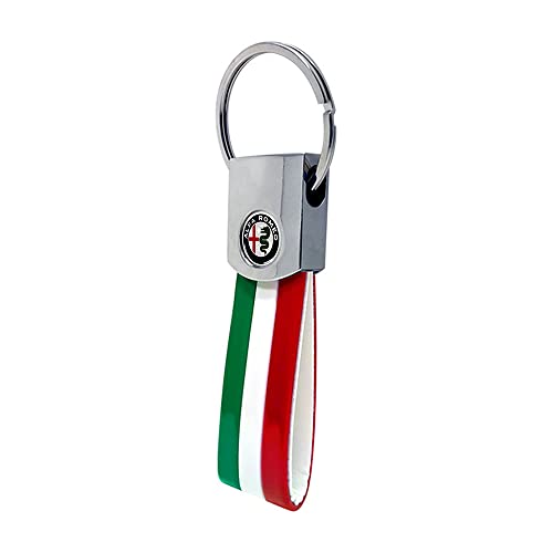 4R Quattroerre.it Schlüsselanhänger Italy mit original Alfa Logos Colors 12 mm